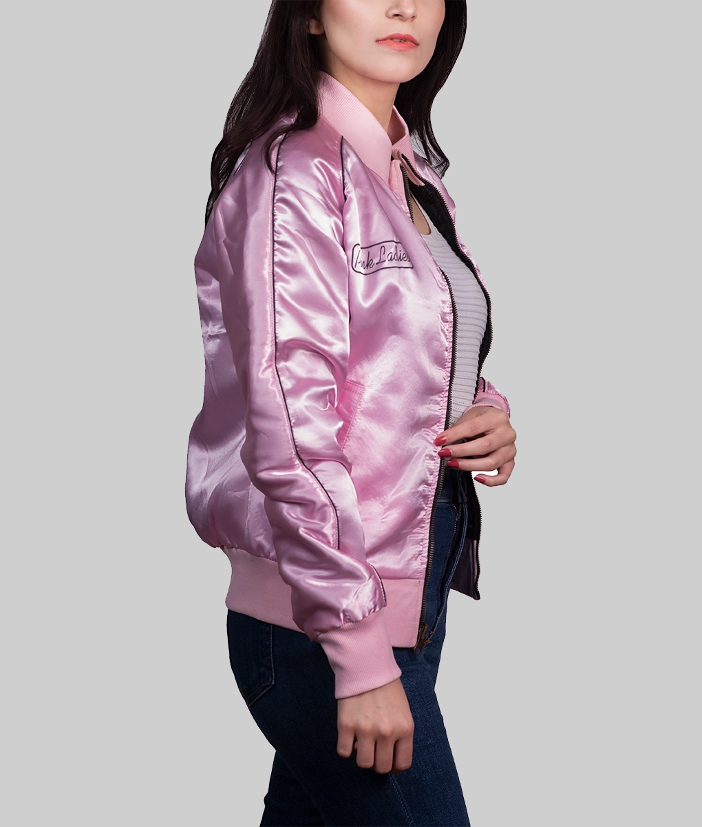 Sandy’s Pink Ladies Jacket (2) Sandy’s Pink Ladies Jacket - Side View
