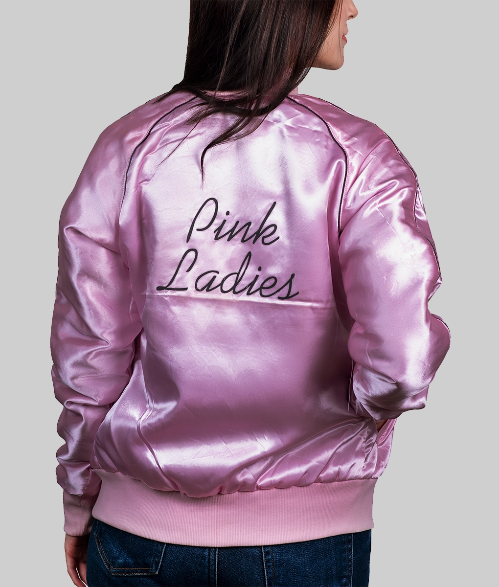 Sandy’s Pink Ladies Jacket (3) Sandy’s Pink Ladies Jacket - Back View