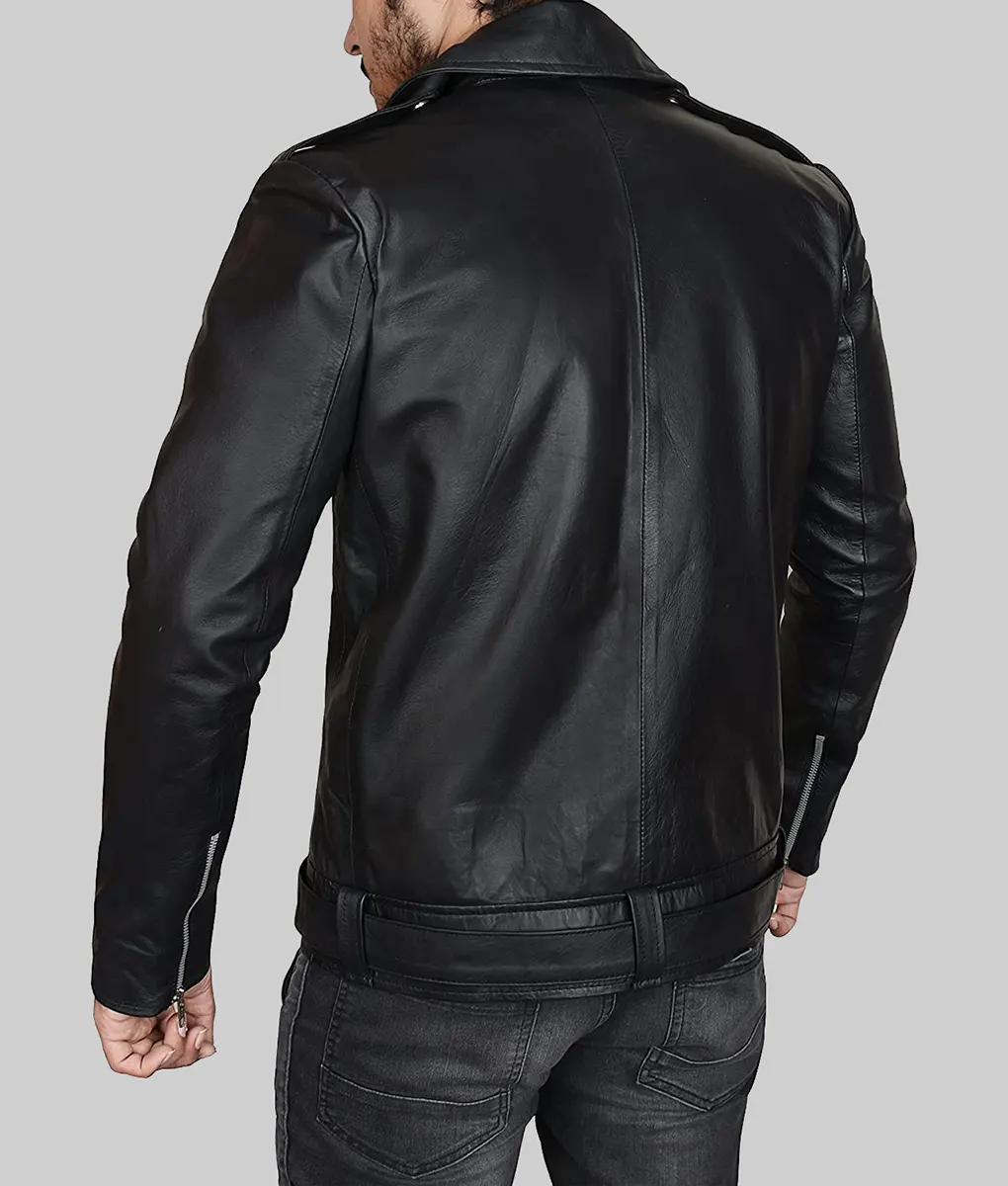 Yagami Takayuki Biker Black Leather Jacket | Takayuki Jacket