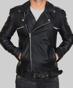 Yagami Takayuki Biker Black Leather Jacket | Takayuki Jacket