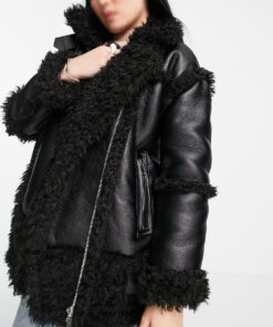 最安値　LEINWANDE Mama's Faux-fur Jacket Faux fur jacket | Offwhite | NEW YORKER