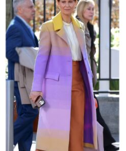 And Just Like That Miranda (Cynthia Nixon) Colorful Wool Coat
