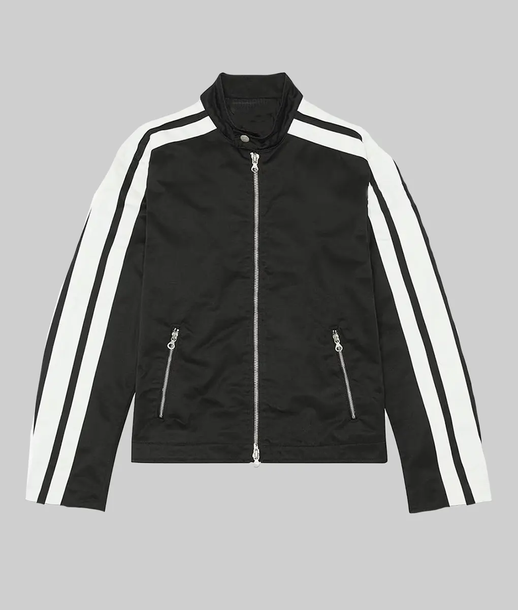 DIESEL ジョングク ジャケット 黒/白 3D Song Jungkook Diesel Black Leather Jacket | Boss Jacket