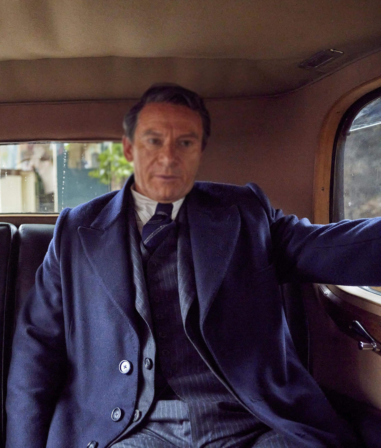 Archie Jason Isaacs (Cary Grant) Blue Trench Coat | Boss Jackets