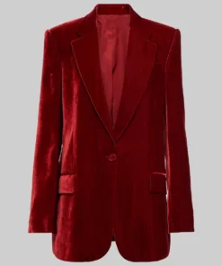 The Gentlemen Susie Glass (Kaya Scodelario) Red Velvet Blazer