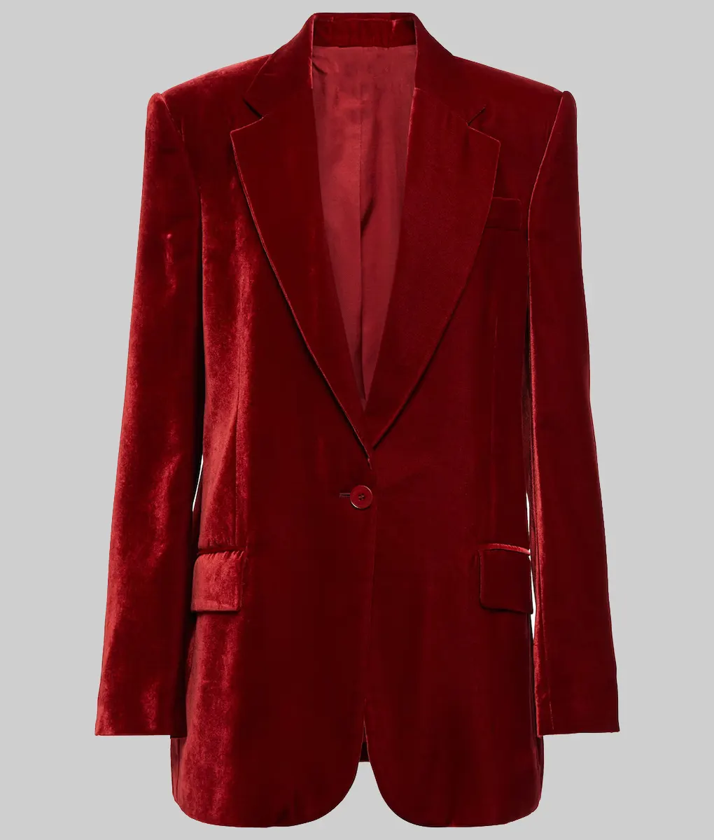 The Gentlemen Susie Glass (Kaya Scodelario) Red Velvet Blazer
