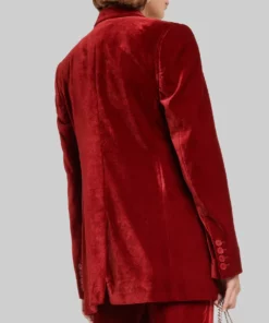 The Gentlemen Susie Glass (Kaya Scodelario) Red Velvet Blazer