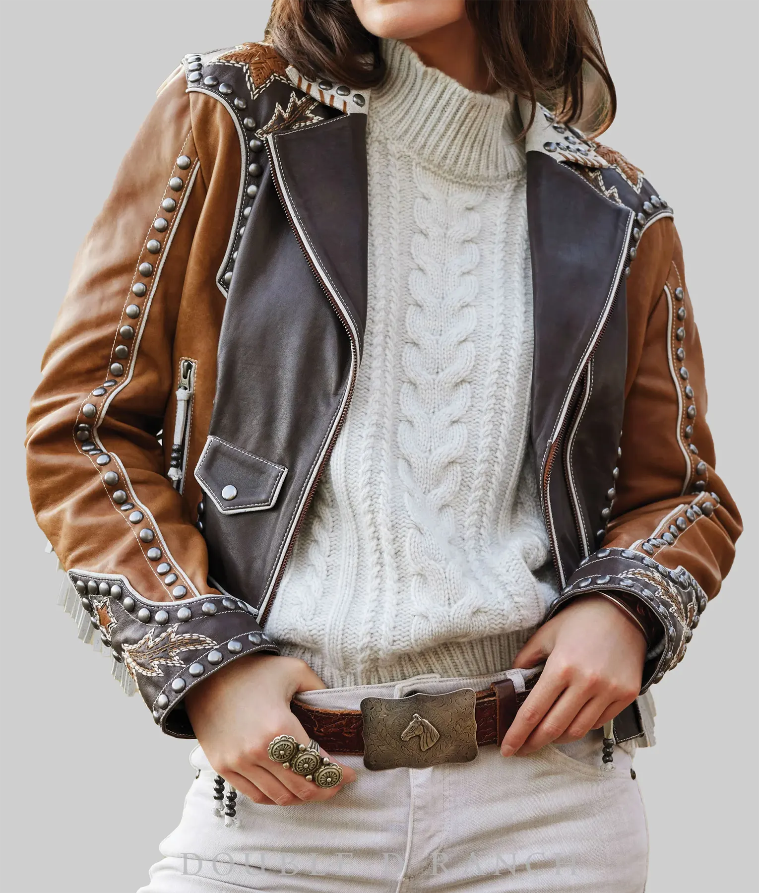 Lainey Wilson PCA Western Leather Jacket | DD Ranch Abilene Jacket