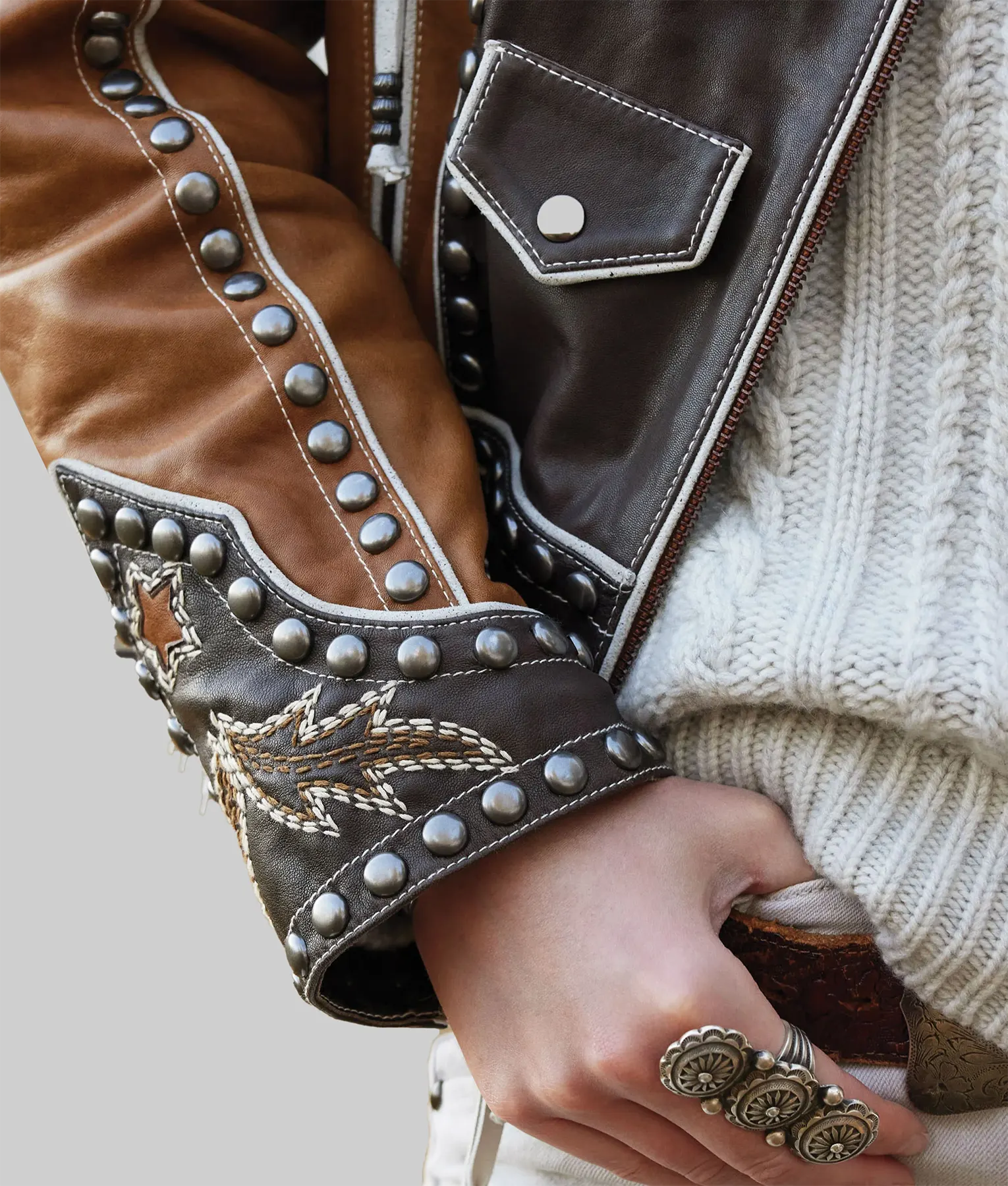 Lainey Wilson PCA Western Leather Jacket | DD Ranch Abilene Jacket