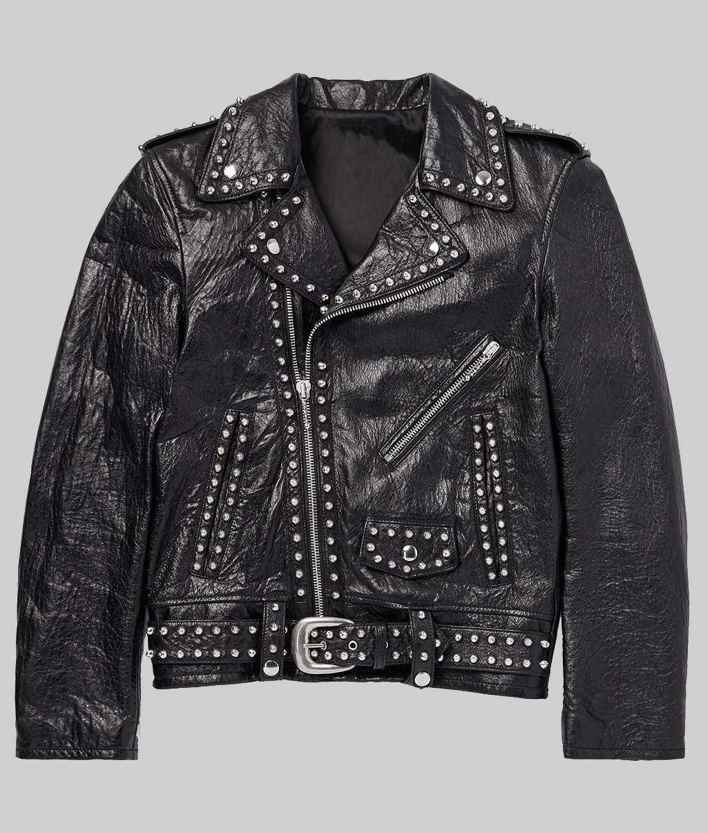 The Voice S25 John legend Black Studded Leather Jacket