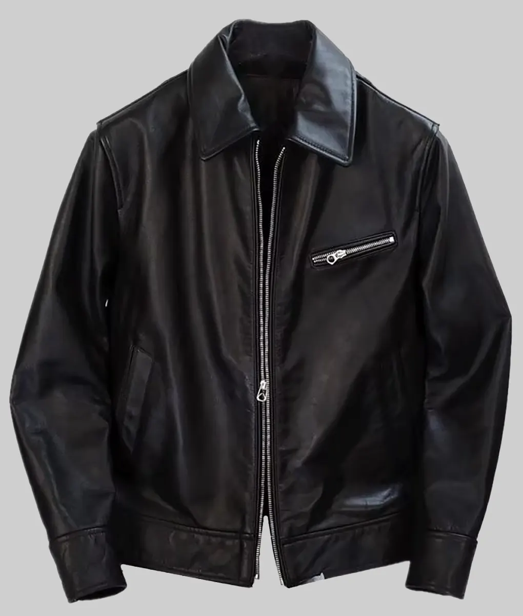 Brett Leather Jacket Black main image 1