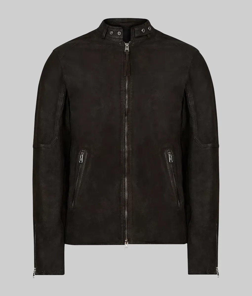 Tracker Justin Hartley Black Suede Jacket | Boss Jackets