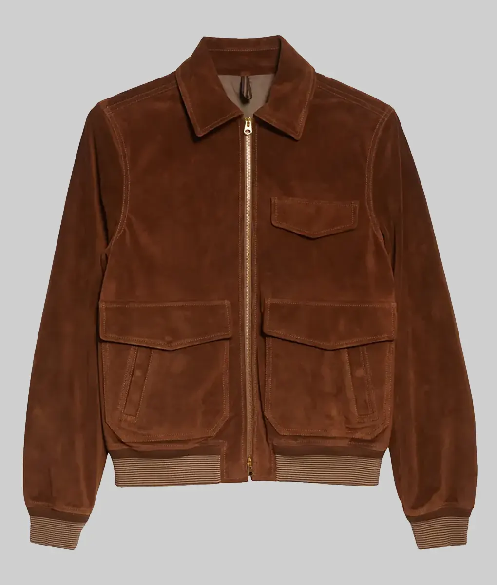 The Day of the Jackal Eddie Redmayne Suede Jacket Boss Jackets