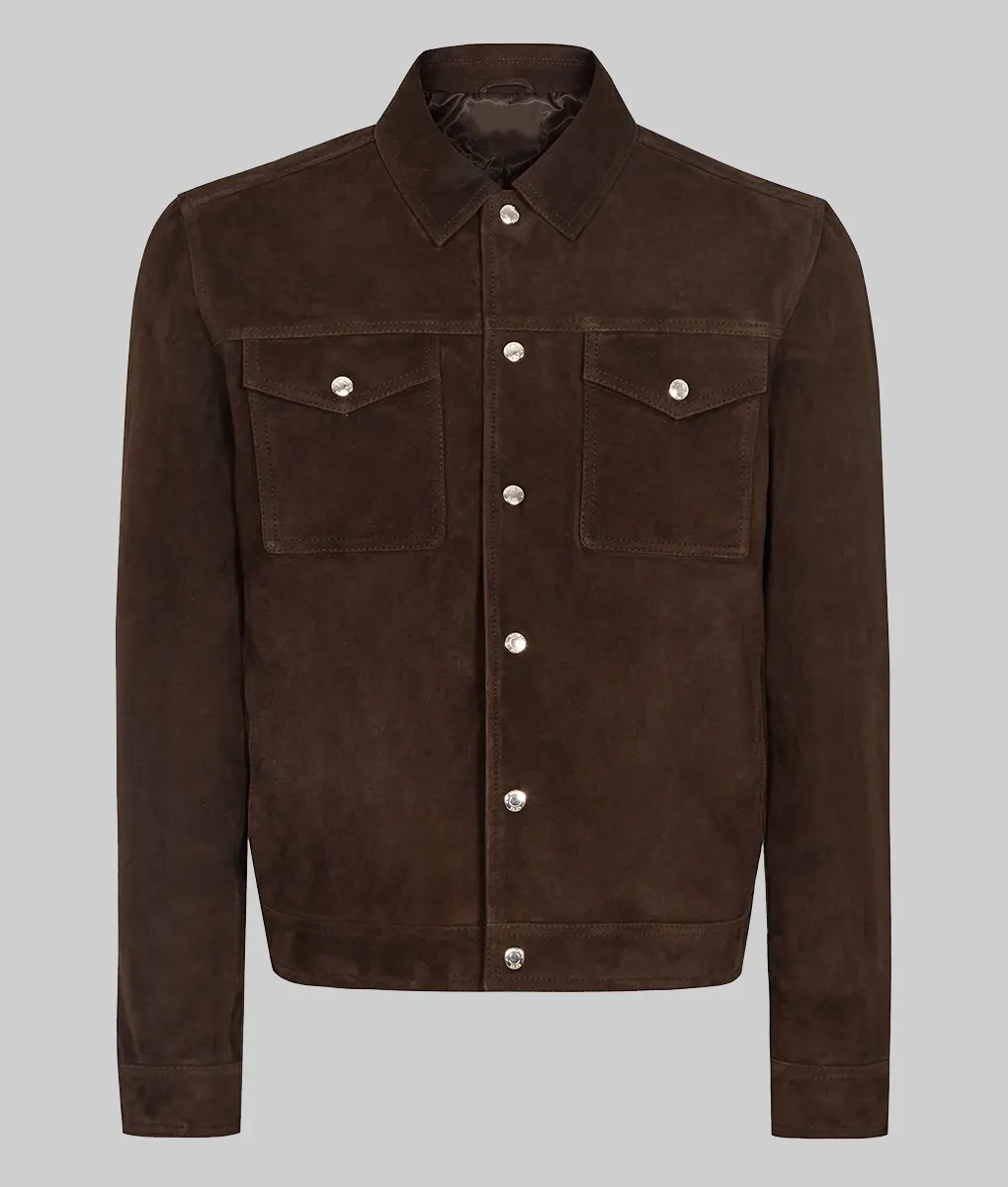 Tracker Justin Hartley Brown Suede Jacket | Boss Jackets