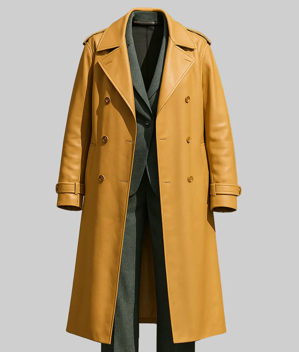 Minka Kelly in NY Leather Trench Coat | Boss Jackets