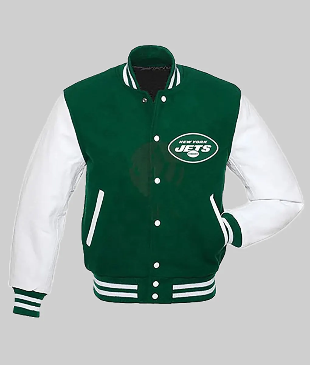 NY Jets Kevin Arnold Green Varsity Jacket | Boss Jackets