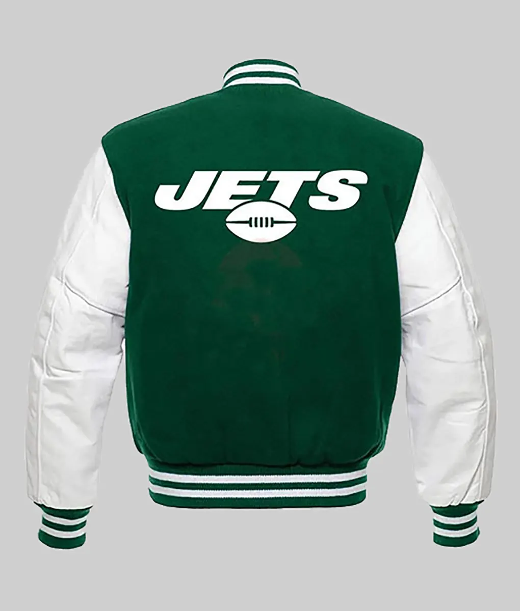 NY Jets Kevin Arnold Green Varsity Jacket | Boss Jackets