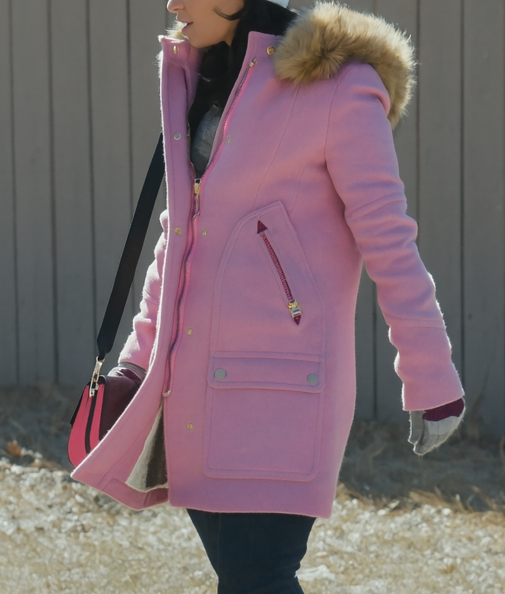 Jackie Howard My Life with the Walter Boys Pink Parka Coat | Boss