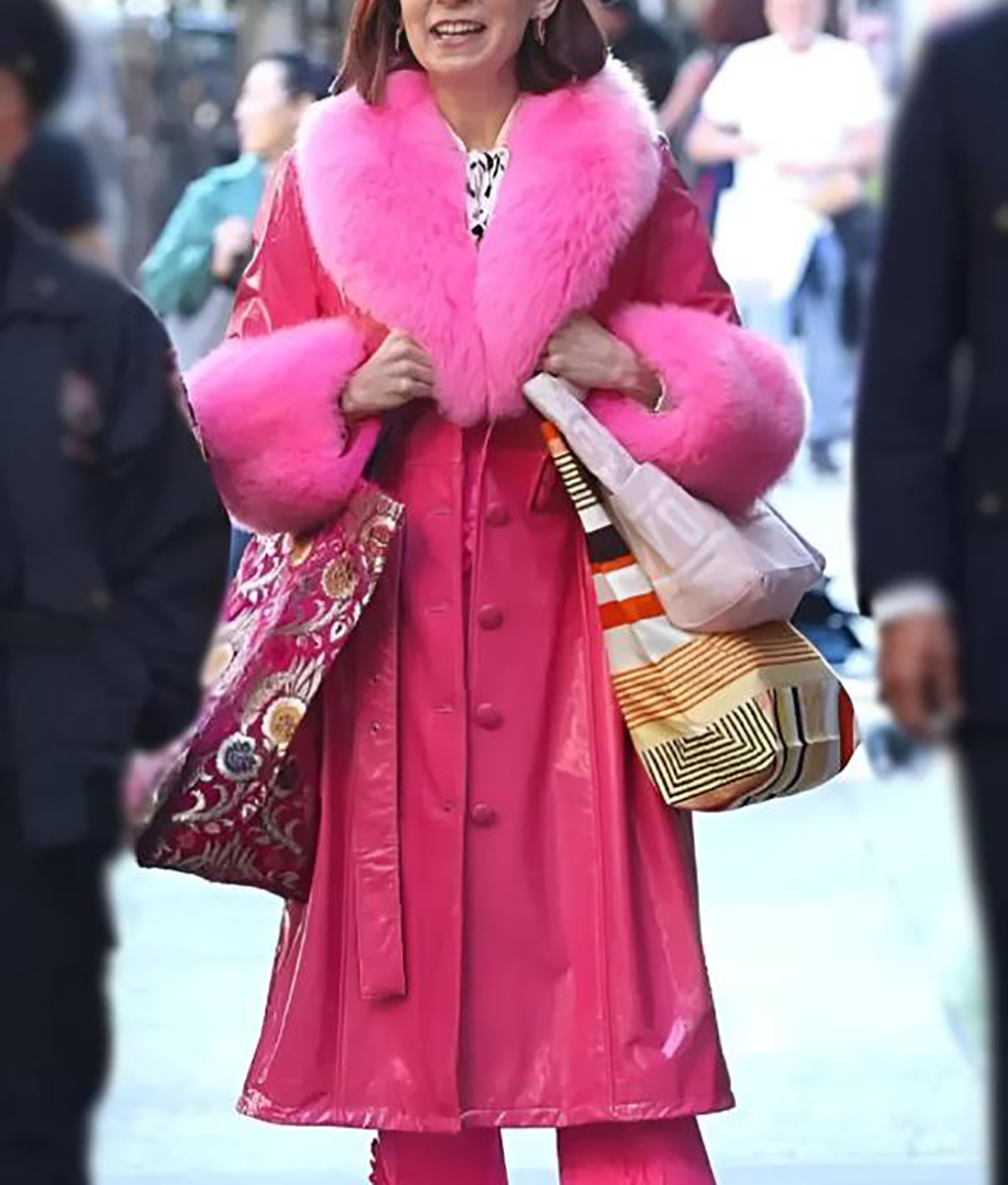 Elsbeth S03 Carrie Preston Pink Leather Coat -Celebrity Elsbeth S03 Carrie Preston Pink Leather Coat -Celebrity