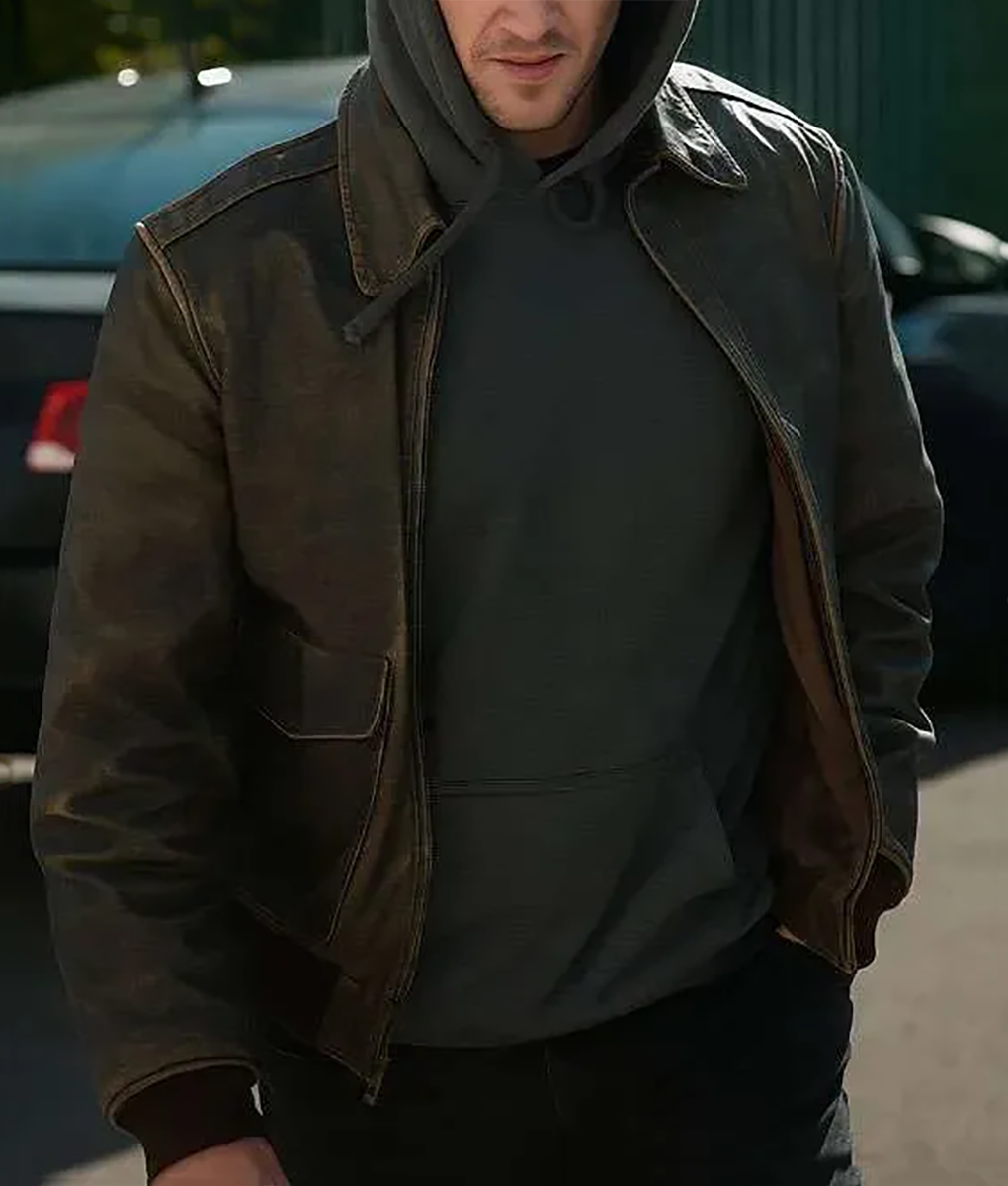Ryan Jaske A2 Bomber Tan Leather Jacket | Boss Jackets