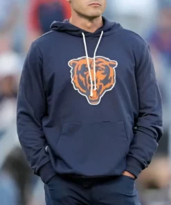 Chicago Bears Ben Johnson Sideline Hoodie | Boss Jackets