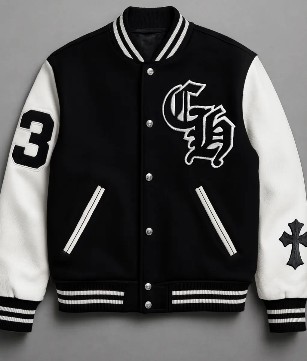 Chrome Hearts Timmy Black Varsity Jacket | Boss Jackets