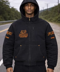 Supreme Fox Racing Denim Hooded Jacket | Boss Jackets