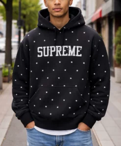 Supreme Stars Studded Hooded Sweatshirt | Boss Jackets